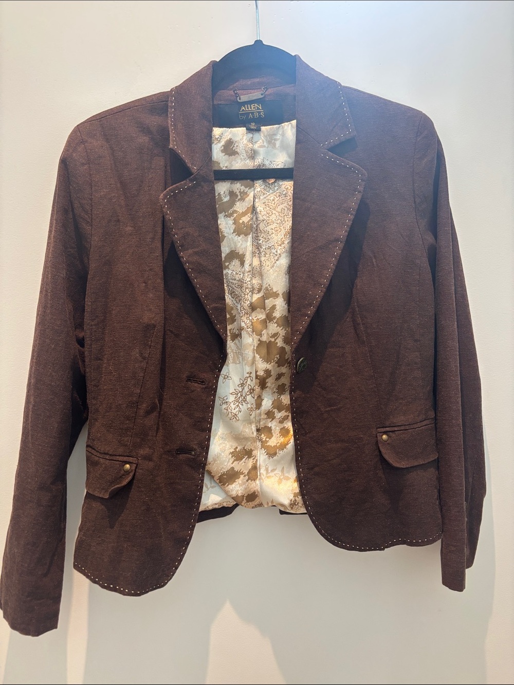 Allen B. By Allen Schwartz Women's Chocolate Brown Tailored Blazer